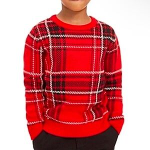 Charter Club Big Boys Red Plaid Sweater
